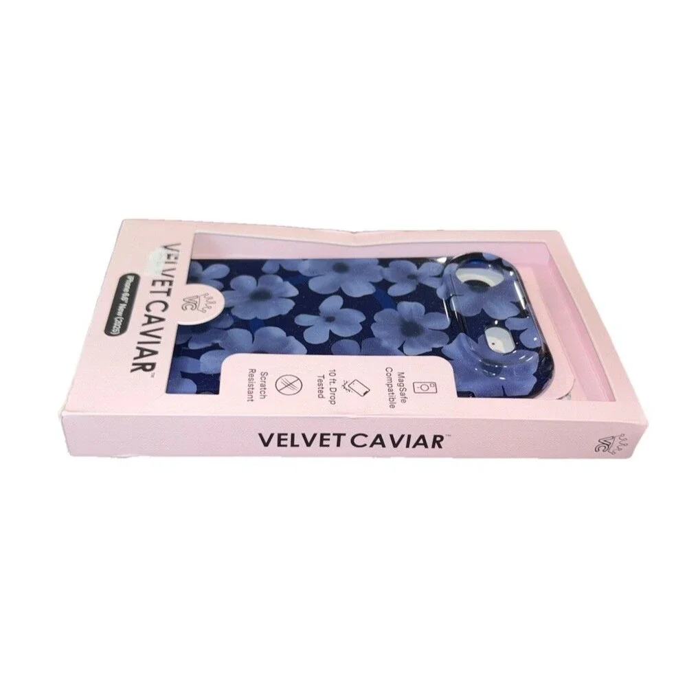 Velvet Caviar MagSafe Blue Floral Glossy Hard Case iPhone 17 Air